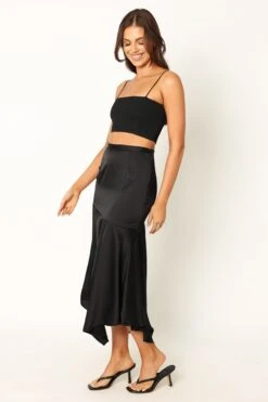 Jair Midi Skirt - Black -Fashion Dress petal and pup usa bottoms jair midi skirt black 33935877570737