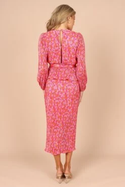 Minelli Pleat Midi Skirt - Hot Pink 12 Minelli Pleat Midi Skirt - Hot Pink -Fashion Dress petal and pup usa bottoms minelli pleat midi skirt hot pink 32264743190705