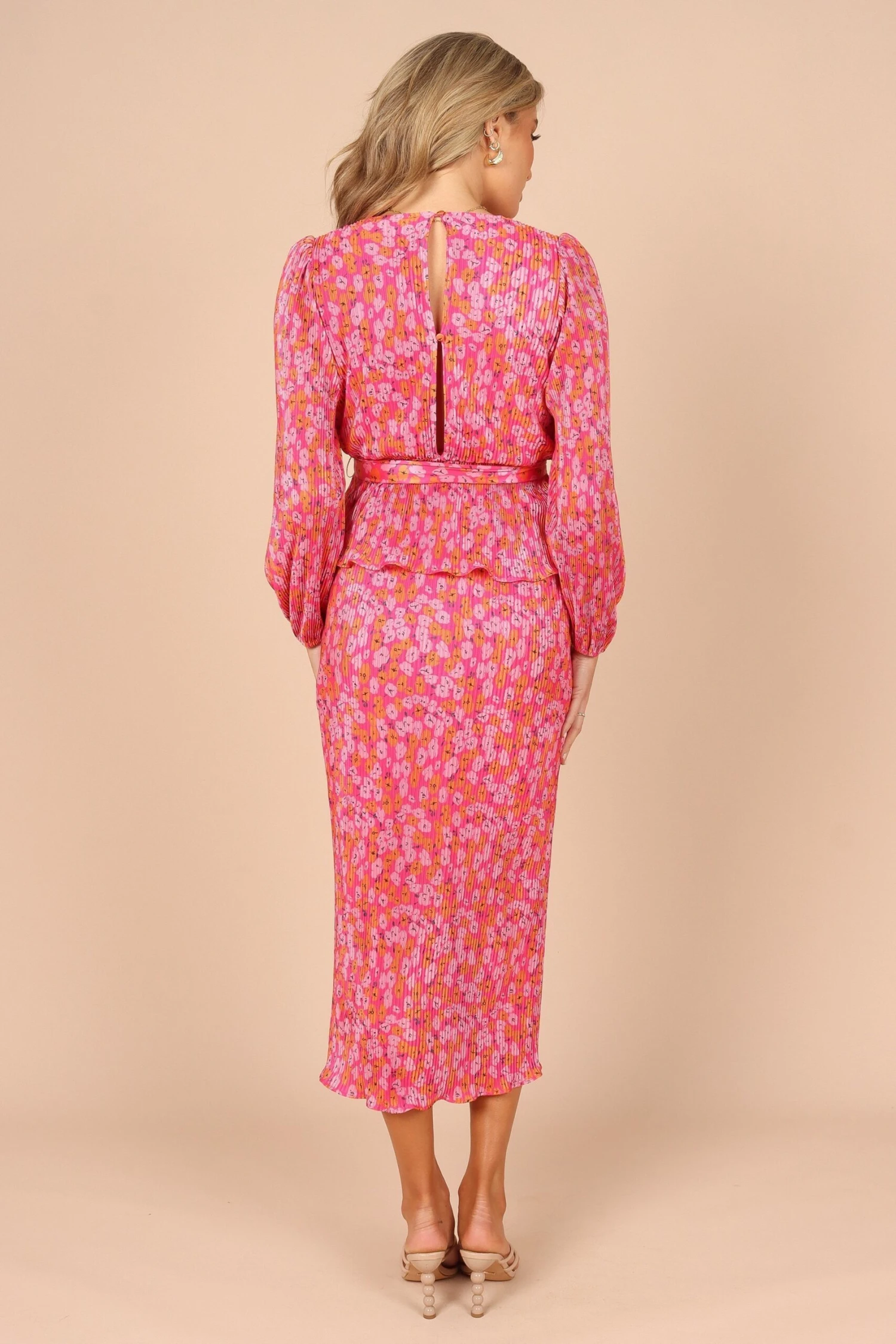 Minelli Pleat Midi Skirt - Hot Pink 5 Minelli Pleat Midi Skirt - Hot Pink - Image 3