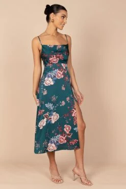 Alejandra Cowl Neck Midi Dress - Emerald -Fashion Dress petal and pup usa dresses alejandra cowl neck midi dress emerald 32385300922545