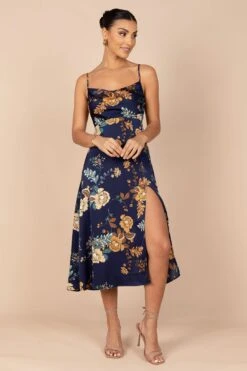 Alejandra Cowl Neck Midi Dress - Navy -Fashion Dress petal and pup usa dresses alejandra cowl neck midi dress navy 32385301446833