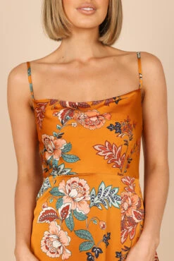 Alejandra Cowl Neck Midi Dress - Tan -Fashion Dress petal and pup usa dresses alejandra cowl neck midi dress tan 32385302724785