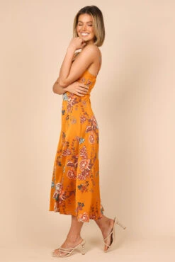 Alejandra Cowl Neck Midi Dress - Tan -Fashion Dress petal and pup usa dresses alejandra cowl neck midi dress tan 32385302790321