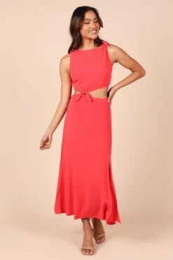 Alexa Cut Out Dress - Red -Fashion Dress petal and pup usa dresses alexa cut out dress red 32264718057649