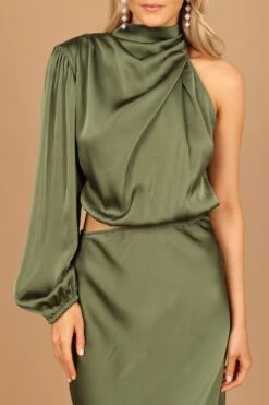 Amelie One Shoulder Midi Dress - Olive 15 Amelie One Shoulder Midi Dress - Olive -Fashion Dress petal and pup usa dresses amelie one shoulder maxi dress olive 32652959711409