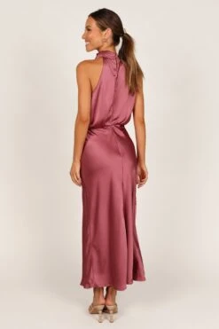 Anabelle Halter Neck Midi Dress - Dusty Rose -Fashion Dress petal and pup usa dresses anabelle halter neck maxi dress dusty rose 33234570150065