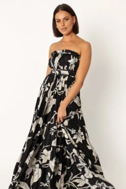 Angelique Strapless Maxi Dress - Black Floral 21 Angelique Strapless Maxi Dress - Black Floral -Fashion Dress petal and pup usa dresses angelique strapless maxi dress black floral 34007554621617