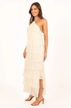Antonella Tiered Maxi Dress - Cream -Fashion Dress petal and pup usa dresses antonella tiered maxi dress cream 33657180651697