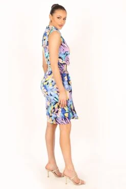 Arte Mini Dress - Blue Floral -Fashion Dress petal and pup usa dresses arte midi dress blue floral 33779254853809