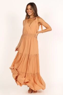 Athena Tiered Maxi Dress - Orange -Fashion Dress petal and pup usa dresses athena tiered maxi dress orange 33378351939761