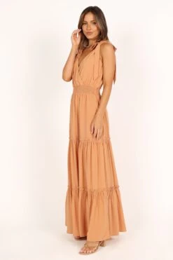 Athena Tiered Maxi Dress - Orange -Fashion Dress petal and pup usa dresses athena tiered maxi dress orange 33378352038065