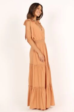 Athena Tiered Maxi Dress - Orange -Fashion Dress petal and pup usa dresses athena tiered maxi dress orange 33378352136369