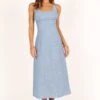 Bailey Cross Back Midi Dress - Light Blue -Fashion Dress petal and pup usa dresses bailey cross back midi dress light blue 33446664077489