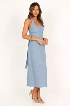 Bailey Cross Back Midi Dress - Light Blue -Fashion Dress petal and pup usa dresses bailey cross back midi dress light blue 33446664274097