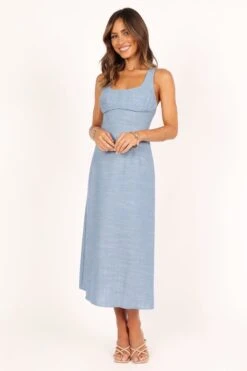 Bailey Cross Back Midi Dress - Light Blue -Fashion Dress petal and pup usa dresses bailey cross back midi dress light blue 33446664306865