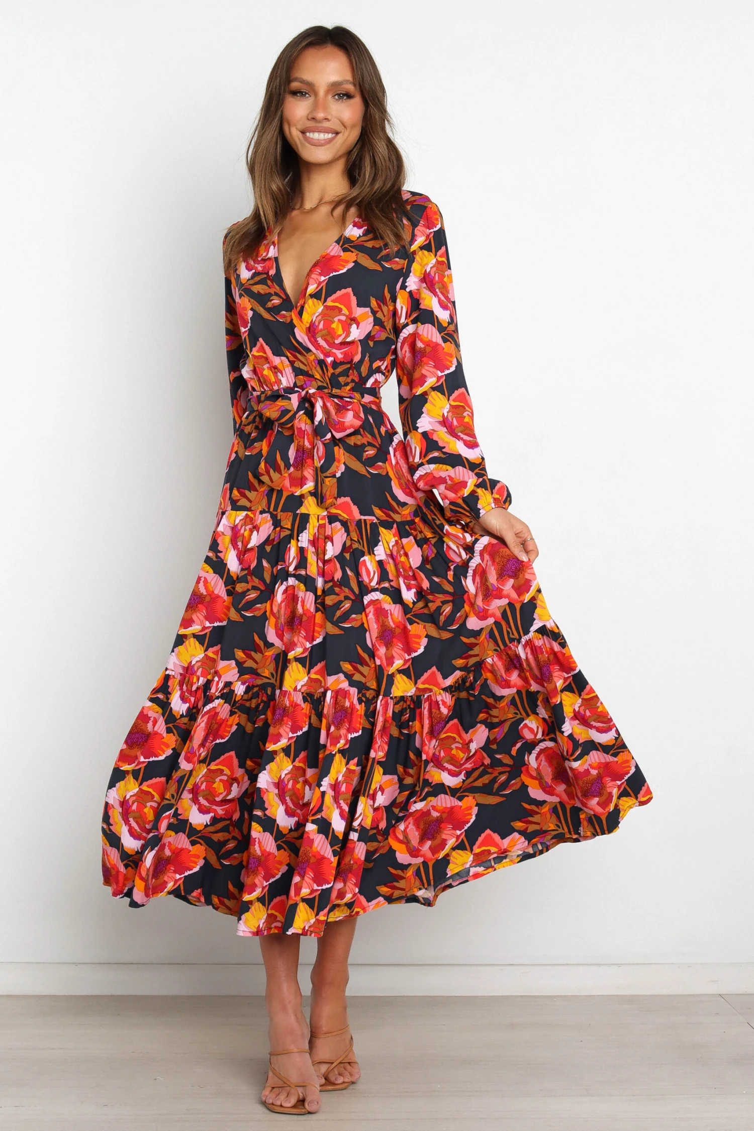 Balsa Dress - Navy Floral 4 Balsa Dress - Navy Floral - Image 2