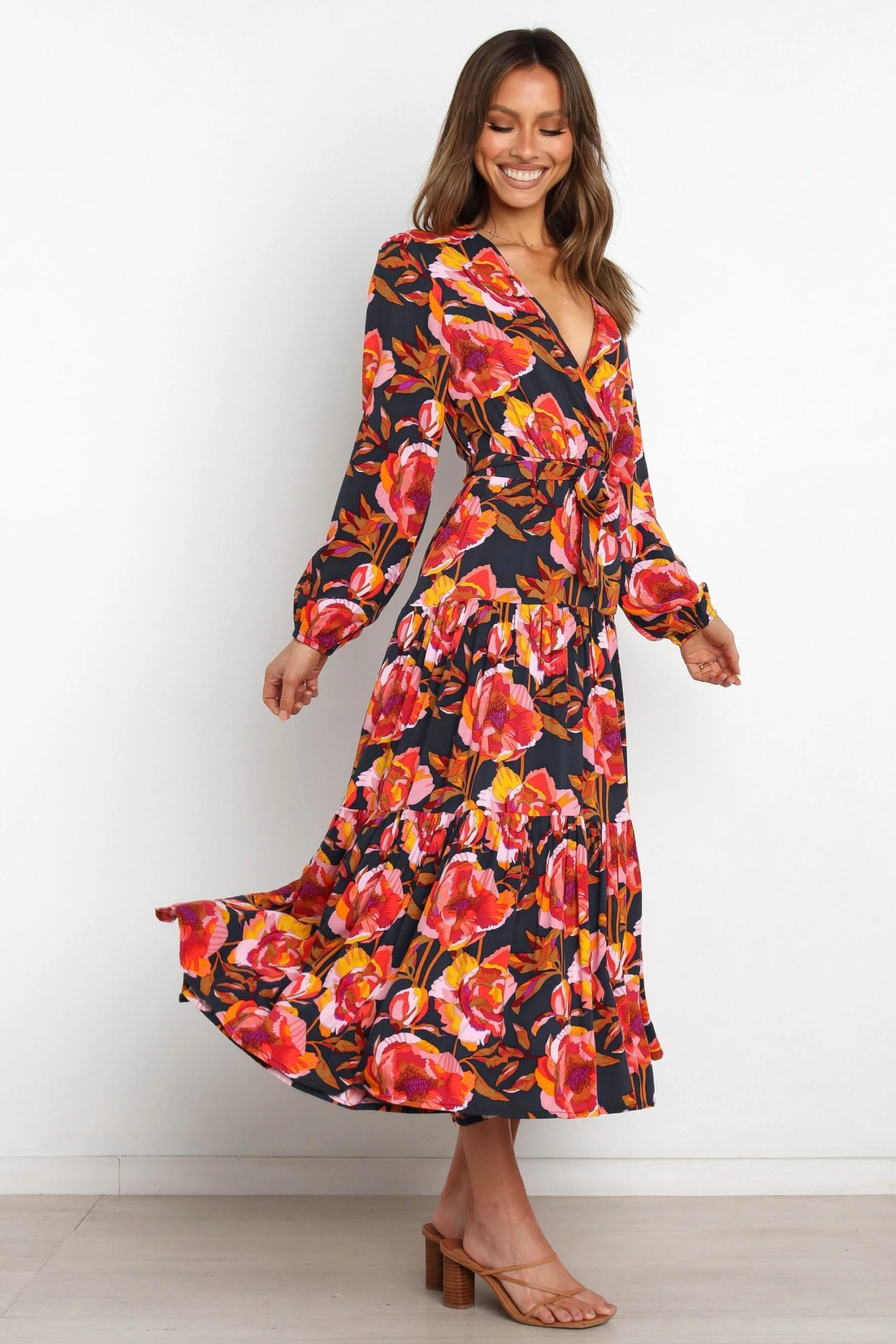 Balsa Dress - Navy Floral 10 Balsa Dress - Navy Floral - Image 8