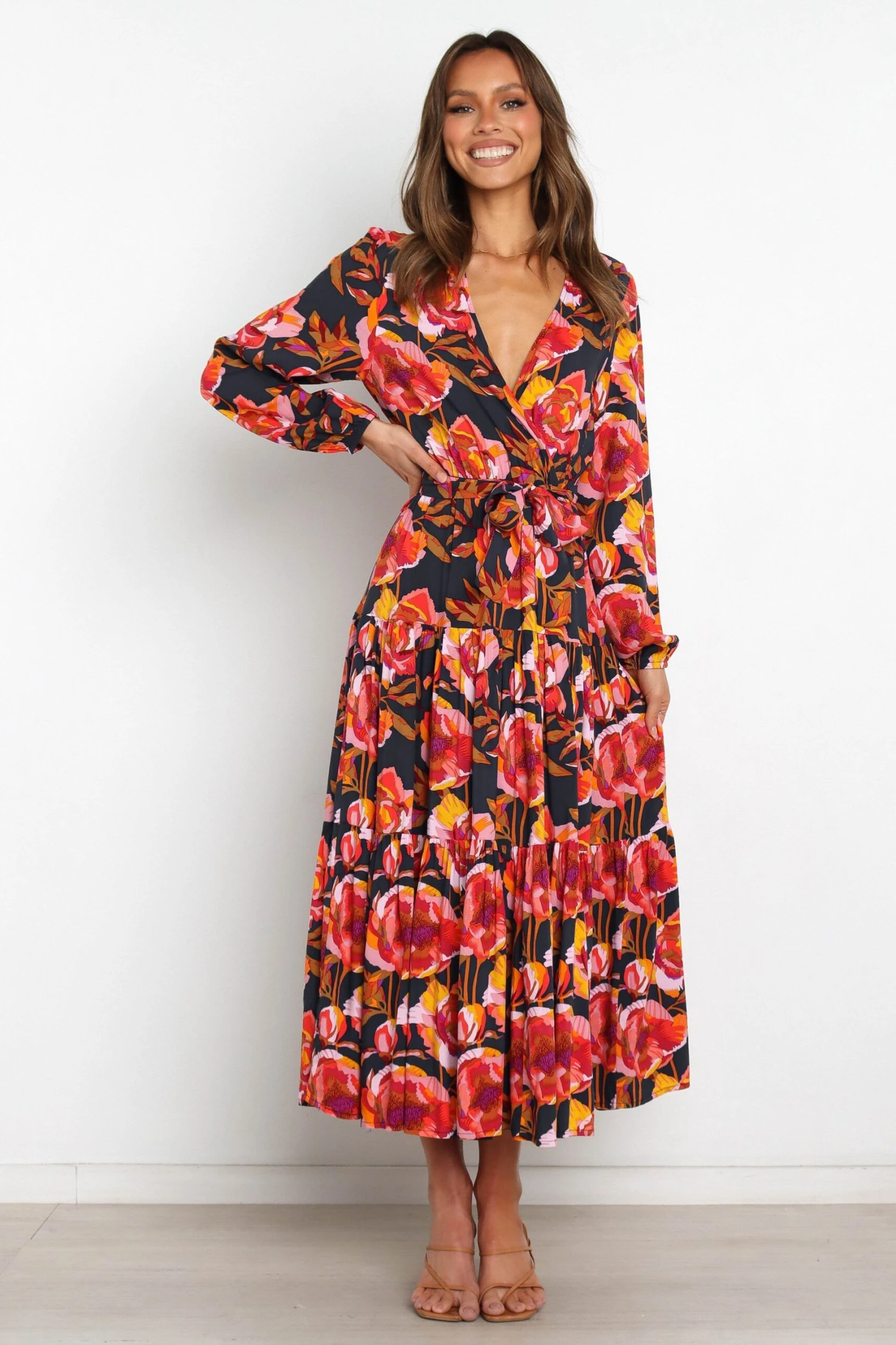 Balsa Dress - Navy Floral 5 Balsa Dress - Navy Floral - Image 3