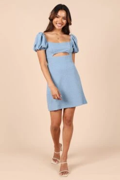 Baxie Mini Dress - Blue -Fashion Dress petal and pup usa dresses baxie mini dress blue 32314857160881