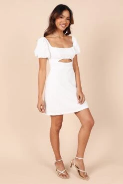 Baxie Mini Dress - White -Fashion Dress petal and pup usa dresses baxie mini dress white 32314859782321