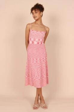 Blinque Light Knit Midi Dress - Cream/Red 15 Blinque Light Knit Midi Dress - Cream/Red -Fashion Dress petal and pup usa dresses blinque light knit midi dress cream red 32264729362609