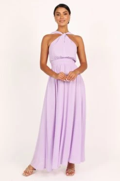 Blossom Halterneck Maxi Dress - Lavender -Fashion Dress petal and pup usa dresses blossom halterneck maxi dress lavender 33537180467377