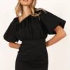 Cabello One Shoulder Mini Dress - Black -Fashion Dress petal and pup usa dresses cabello one shoulder mini dress black 33769162342577