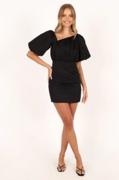 Cabello One Shoulder Mini Dress - Black -Fashion Dress petal and pup usa dresses cabello one shoulder mini dress black 33769162408113