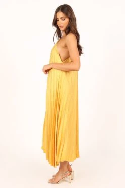 Cali One Shoulder Midi Dress - Saffron -Fashion Dress petal and pup usa dresses cali one shoulder maxi dress saffron 33681587699889