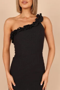 Callex One Shoulder Mini Dress - Black -Fashion Dress petal and pup usa dresses callex one shoulder mini dress black 32380559687857