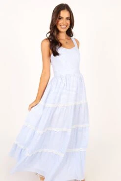 Camille Maxi Dress - Blue -Fashion Dress petal and pup usa dresses camille maxi dress blue 33757577609393