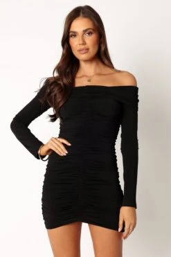 Carissa Long Sleeve Mini Dress - Black