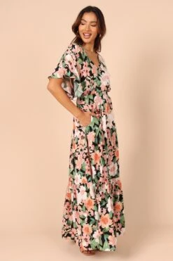 Cautilina Maxi Dress - Peach Floral -Fashion Dress petal and pup usa dresses cautilina maxi dress peach floral 32237106561201