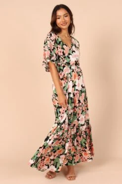 Cautilina Maxi Dress - Peach Floral -Fashion Dress petal and pup usa dresses cautilina maxi dress peach floral 32237106626737