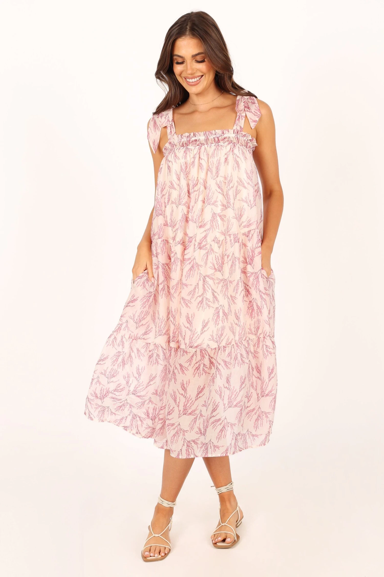 Christee Midi Dress - Ivory Pink 4 Christee Midi Dress - Ivory Pink - Image 2