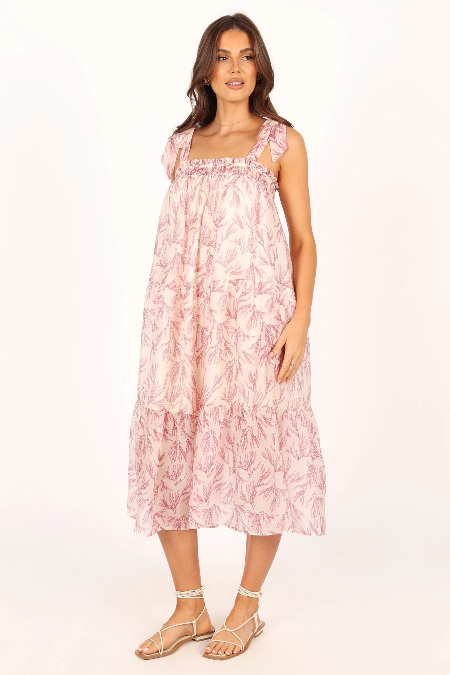 Christee Midi Dress - Ivory Pink 6 Christee Midi Dress - Ivory Pink - Image 4