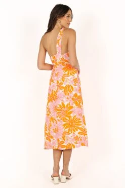 Clara One Shoulder Midi Dress - Orange -Fashion Dress petal and pup usa dresses clara one shoulder midi dress orange 33712857514161