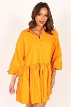 Daisy Long Sleeve Mini Dress - Mustard -Fashion Dress petal and pup usa dresses daisy long sleeve mini dress mustard 33779265503409