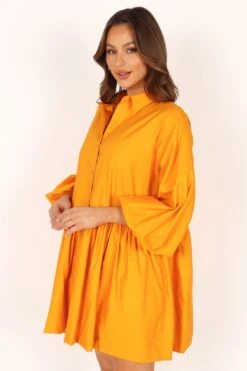 Daisy Long Sleeve Mini Dress - Mustard -Fashion Dress petal and pup usa dresses daisy long sleeve mini dress mustard 33779265634481