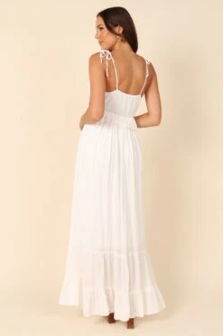 Davy Ruffle Detail Maxi Dress - White -Fashion Dress petal and pup usa dresses davy ruffle detail maxi dress white 32129783791793