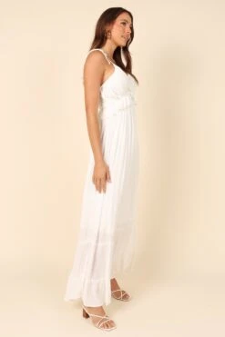 Davy Ruffle Detail Maxi Dress - White -Fashion Dress petal and pup usa dresses davy ruffle detail maxi dress white 32129783824561