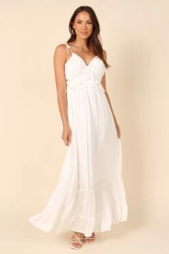 Davy Ruffle Detail Maxi Dress - White -Fashion Dress petal and pup usa dresses davy ruffle detail maxi dress white 32129783857329