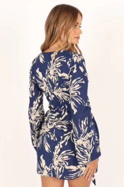 Deliah Long Sleeve Mini Dress - Navy -Fashion Dress petal and pup usa dresses deliah long sleeve mini dress navy 33752449941681