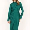 Dionne Long Sleeve Midi Dress - Emerald -Fashion Dress petal and pup usa dresses dionne long sleeve midi dress emerald 33829502189745