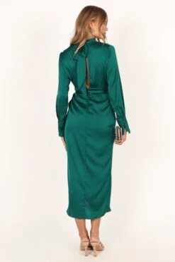 Dionne Long Sleeve Midi Dress - Emerald -Fashion Dress petal and pup usa dresses dionne long sleeve midi dress emerald 33829502320817