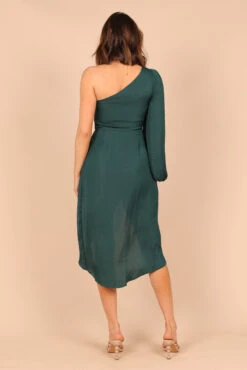 Ezme One Shoulder Midi Dress - Emerald -Fashion Dress petal and pup usa dresses ezme one shoulder midi dress emerald 32486582681777