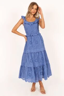 Finley Maxi Dress - Blue -Fashion Dress petal and pup usa dresses finley maxi dress blue 33643500765361