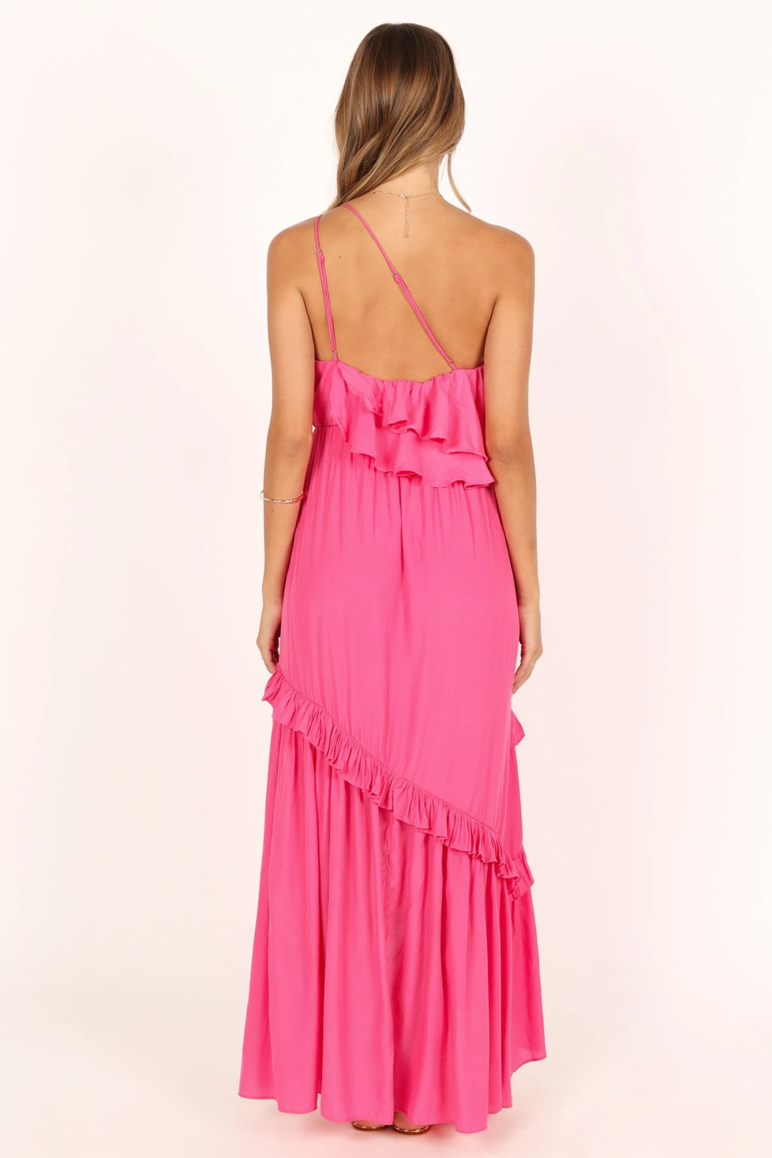 Fiorda One Shoulder Midi Dress - Pink 7 Fiorda One Shoulder Midi Dress - Pink - Image 5