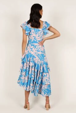 Flick Tiered Maxi Dress - Blue Floral -Fashion Dress petal and pup usa dresses flick tiered maxi dress blue floral 33173382037681
