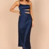 Forelle One Shoulder Cut Out Midi Dress - Navy -Fashion Dress petal and pup usa dresses forelle one shoulder cut out midi dress navy 32396383387825